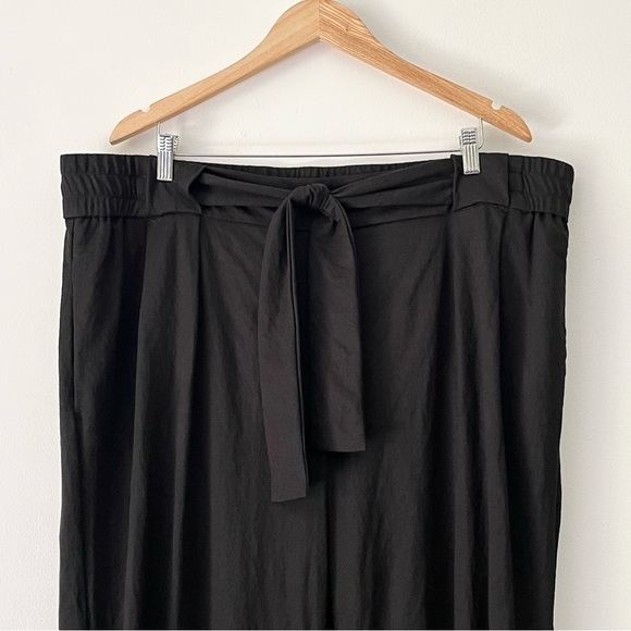 Reitmans Signature Black Tie Belt Wide Leg Pants Size 22 - Picture 2 of 10